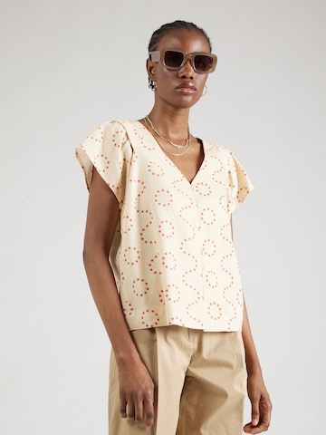 OBJECT Blouse 'CHANG' in Beige: voorkant