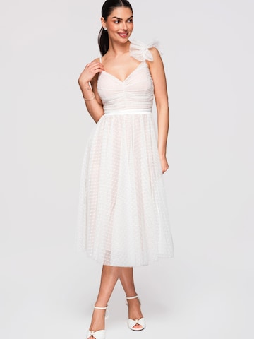 Ombre Dress in White