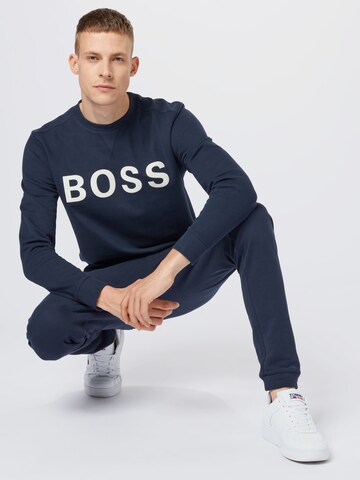 BOSS Orange Regular Fit Collegepaita 'Weefast' värissä sininen