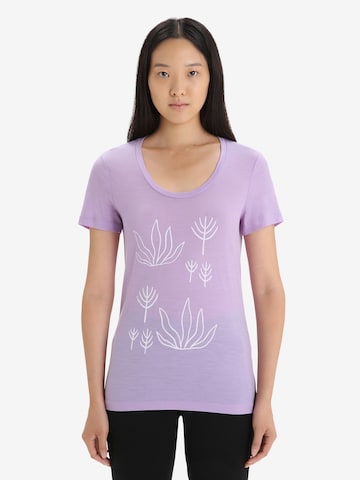 T-shirt fonctionnel 'Tech Lite II Fresh Growth' ICEBREAKER en violet : devant