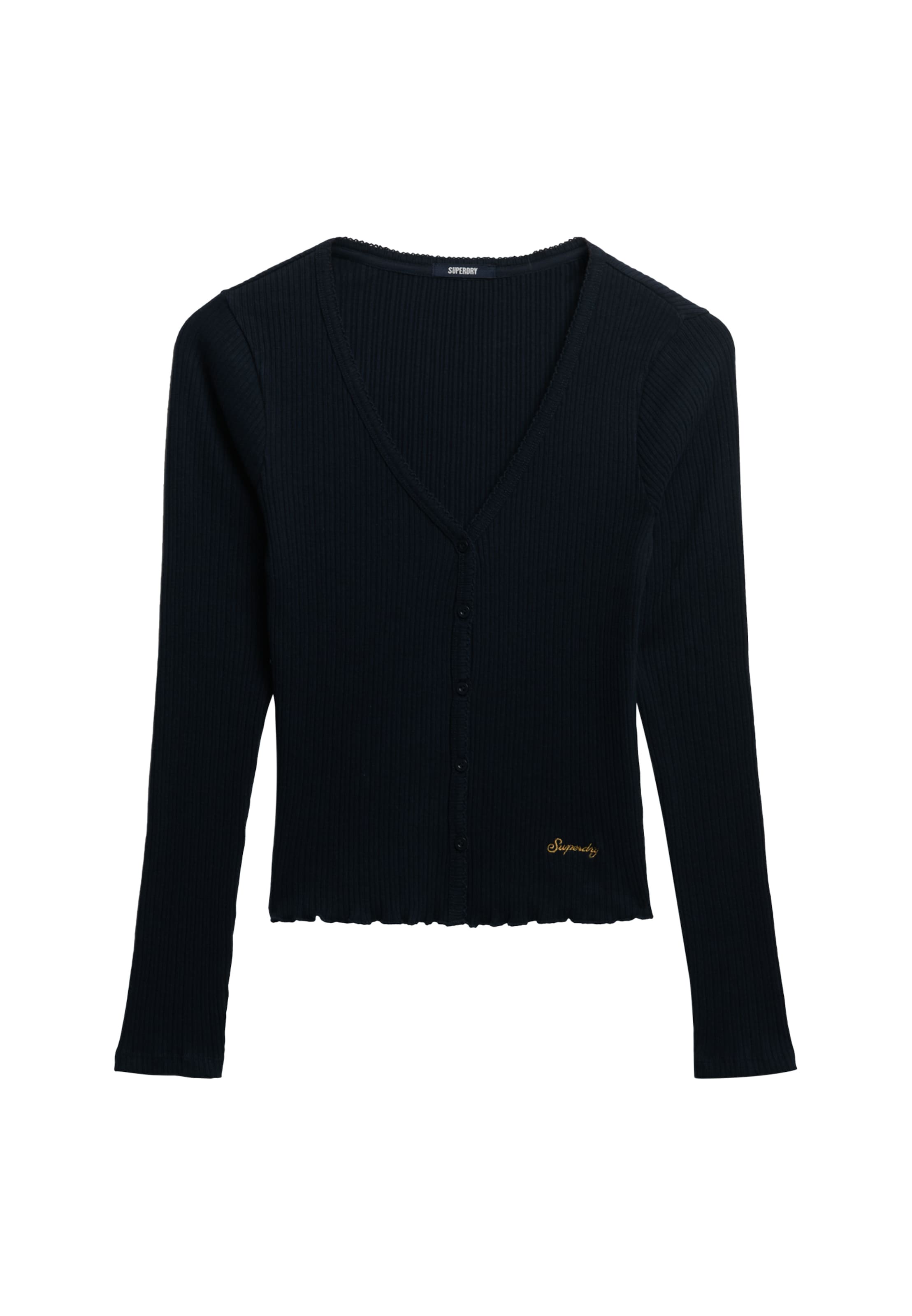 Superdry & Co Gebreid vest 'Essential' in Blauw: voorkant