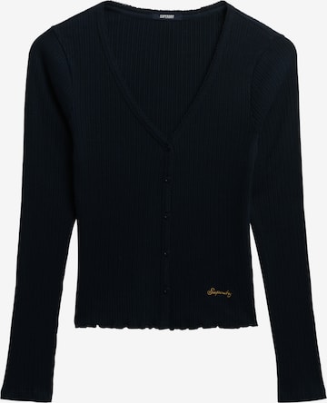 Cardigan 'Essential' Superdry en bleu : devant