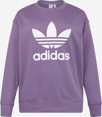 ADIDAS ORIGINALSSweater majica 'Trefoil' - ljubičasta boja: prednji dio