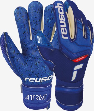REUSCH Athletic Gloves 'Attrakt Fusion Finger Support' in Blue: front