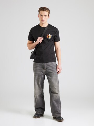 Volcom Футболка 'CURIOUS CAT' в Черный