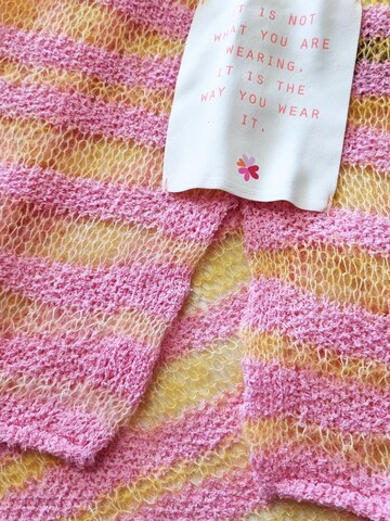 Pull-over 'Oversize Strickpullover Mohair Baumwollmix gestreift - DanaC' LIKS. Munich en rose