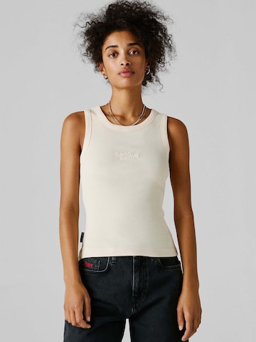 Red Bull Racing x Pepe Jeans Shirt in Beige: voorkant