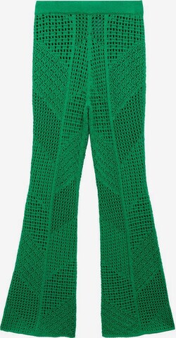 MANGO Wide leg Pants 'Maverick' in Green: front