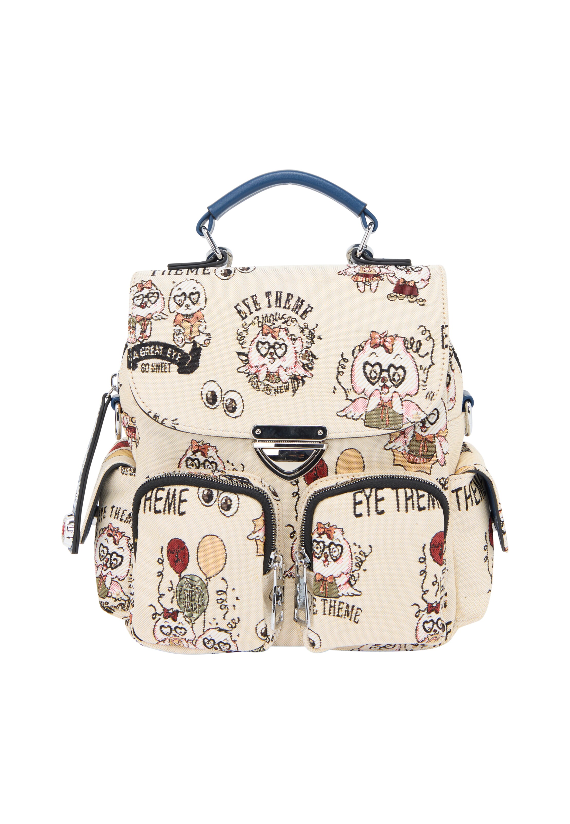 MYMO Seljakott 'Pop Eyetheme', värv valge: eest vaates