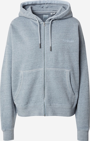 Superdry Zip-Up Hoodie 'Essential' in Blue: front
