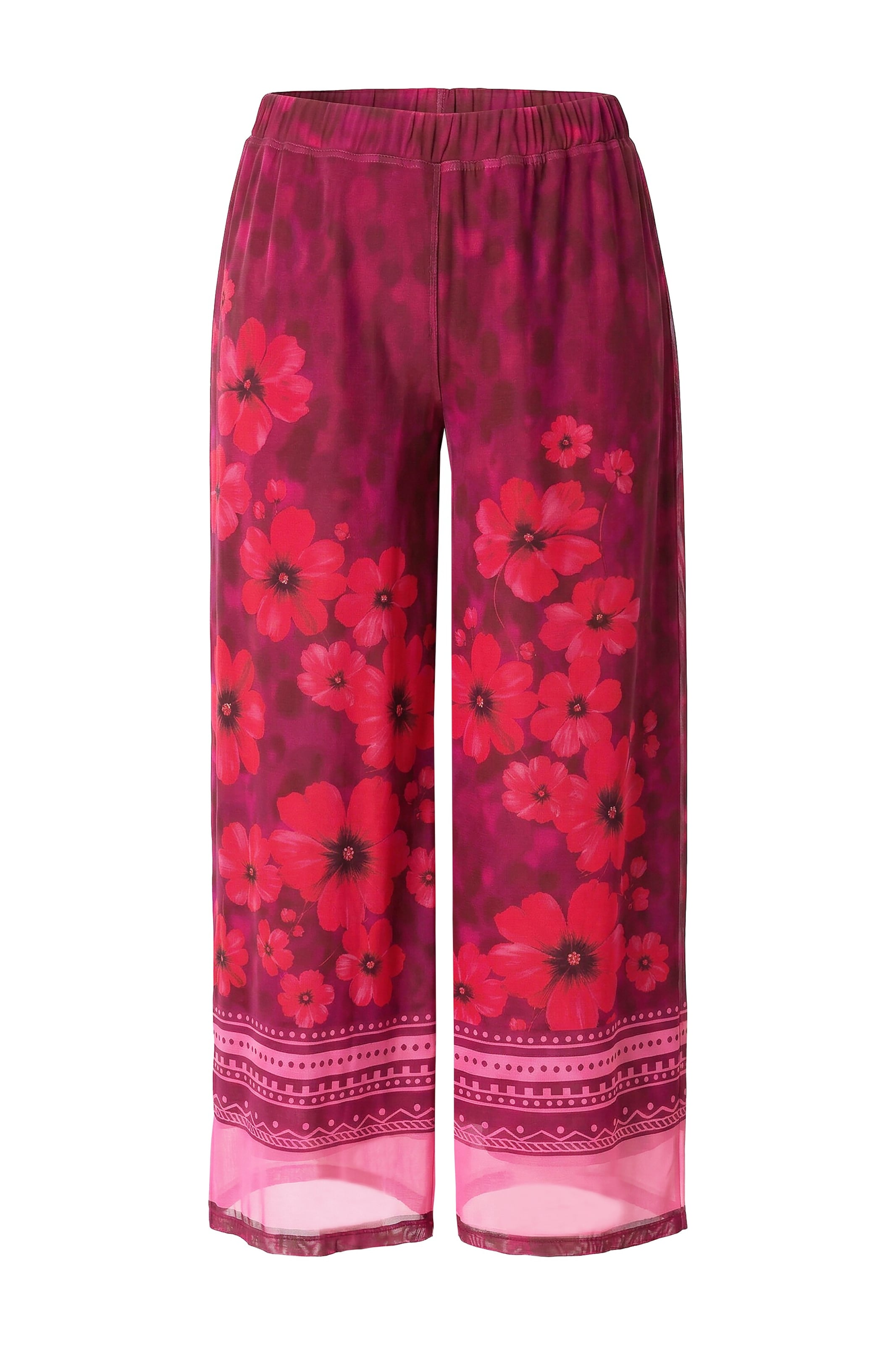 MIAMODA Loose fit Trousers in Red: front