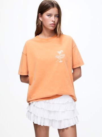 Pull&Bear T-Shirt in Orange: Vorderseite