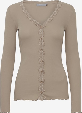 Fransa Knit cardigan in Grey: front