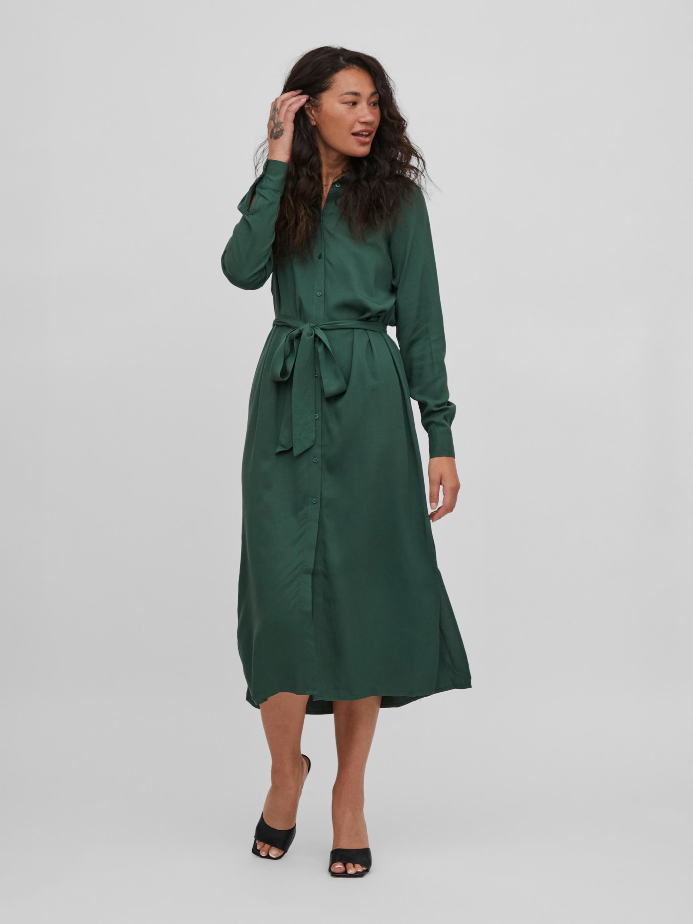 VILA Blousejurk Morose in Donkergroen ABOUT YOU