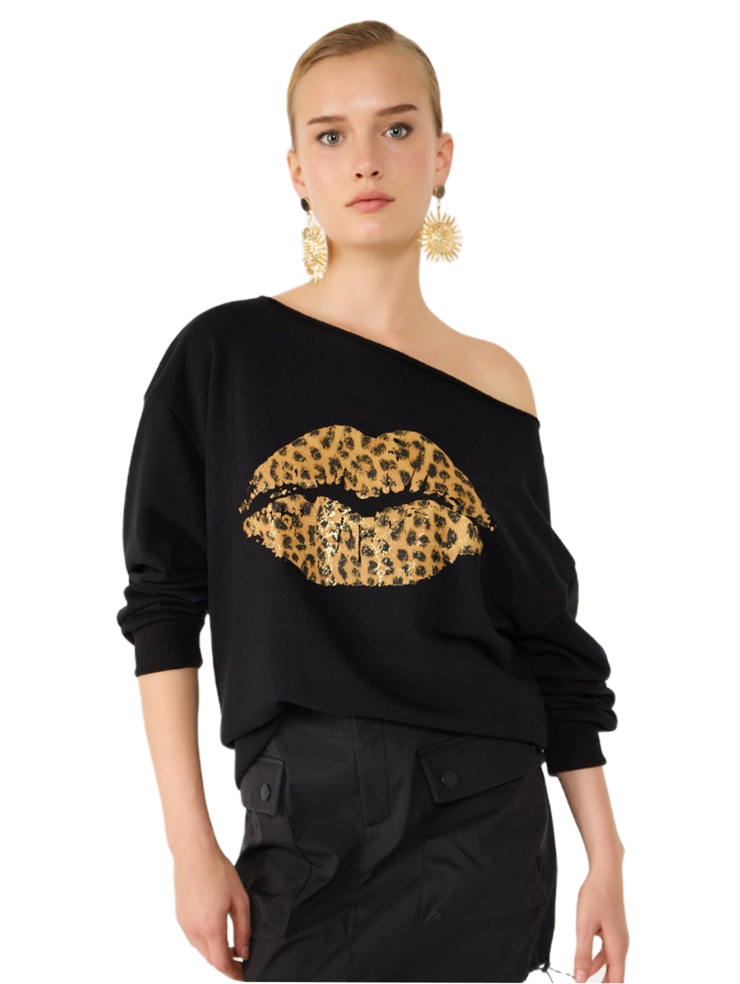 No Matter What Sweatshirt in Zwart: voorkant