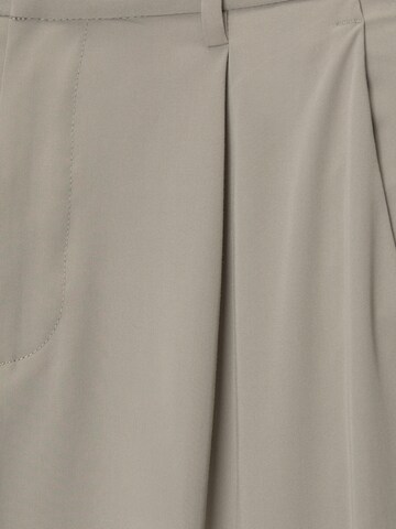 Pull&Bear Wide leg Bandplooibroek in Grijs