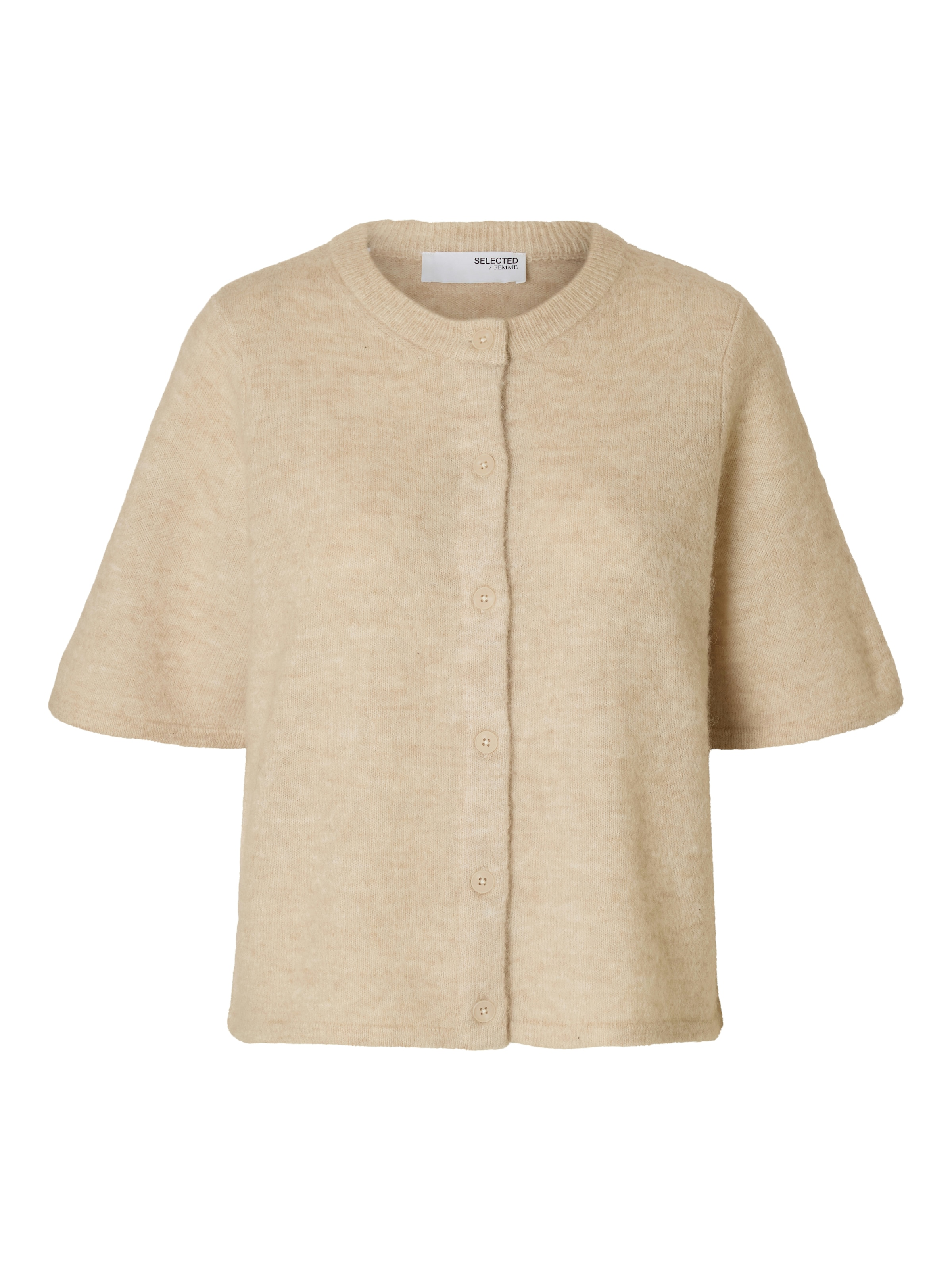 SELECTED Knit Cardigan 'SLFLULU' in Beige: front