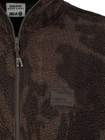 Sublevel Fleece jas in Bruin