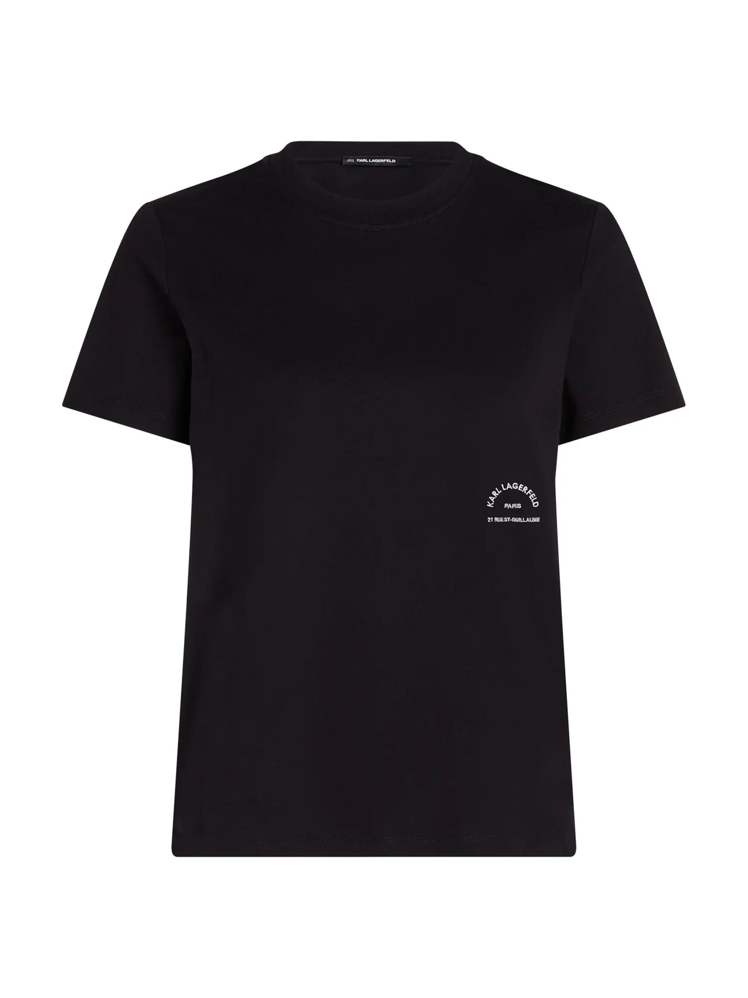 T-shirt 'Rue St-Guillaume' Karl Lagerfeld en noir : devant