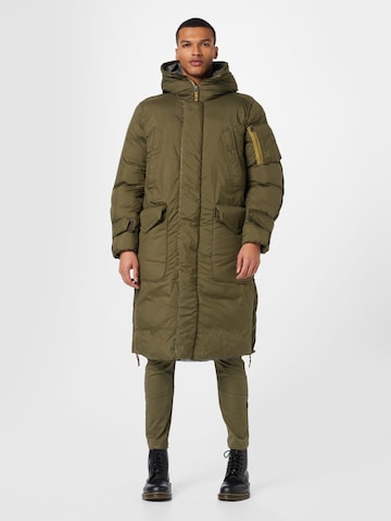 Manteau d’hiver G-Star RAW en vert : devant