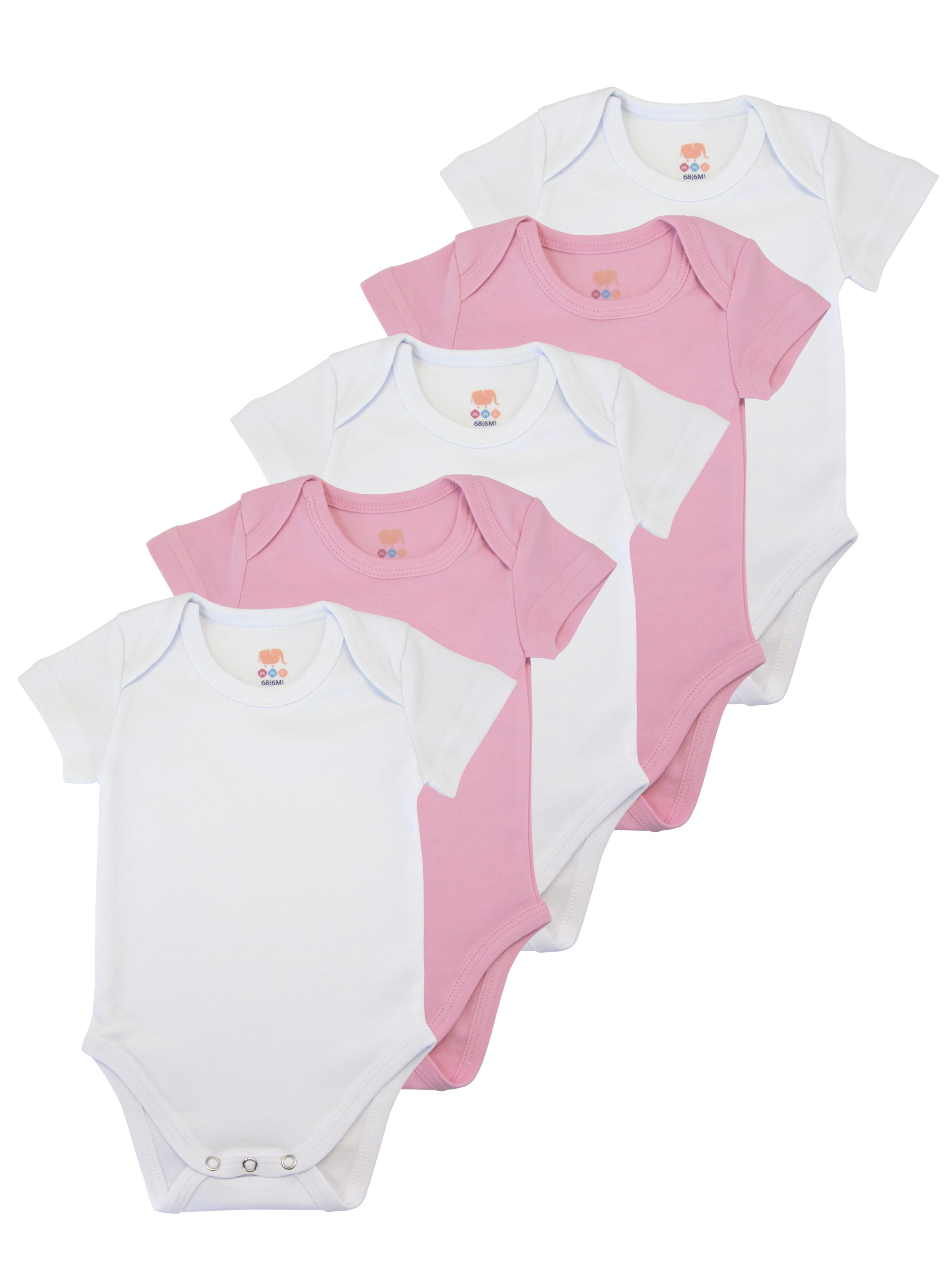 M.M.C. Romper/Bodysuit 'Body Kurzarm' in Pink: front