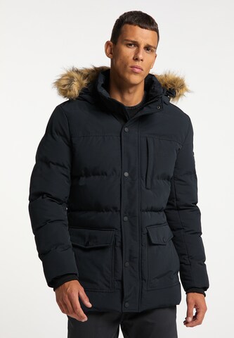 TUFFSKULL Winter Parka in Black: front