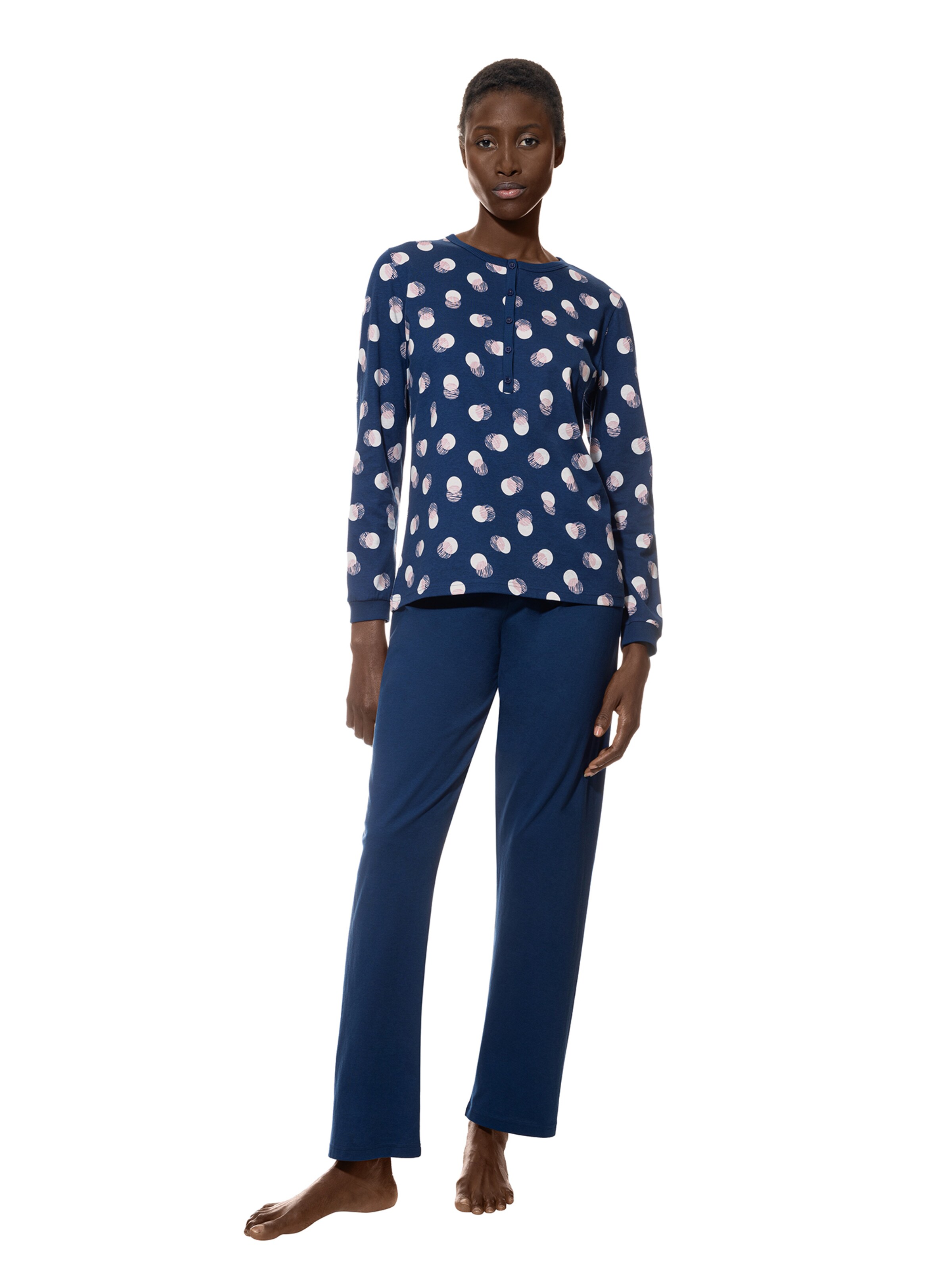 Mey Pyjama in Blauw: voorkant