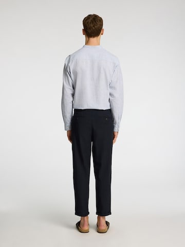 SELECTED HOMME Loosefit Bandplooibroek in Zwart