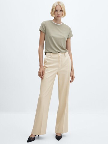 Wide Leg Pantalon à plis 'City' MANGO en beige