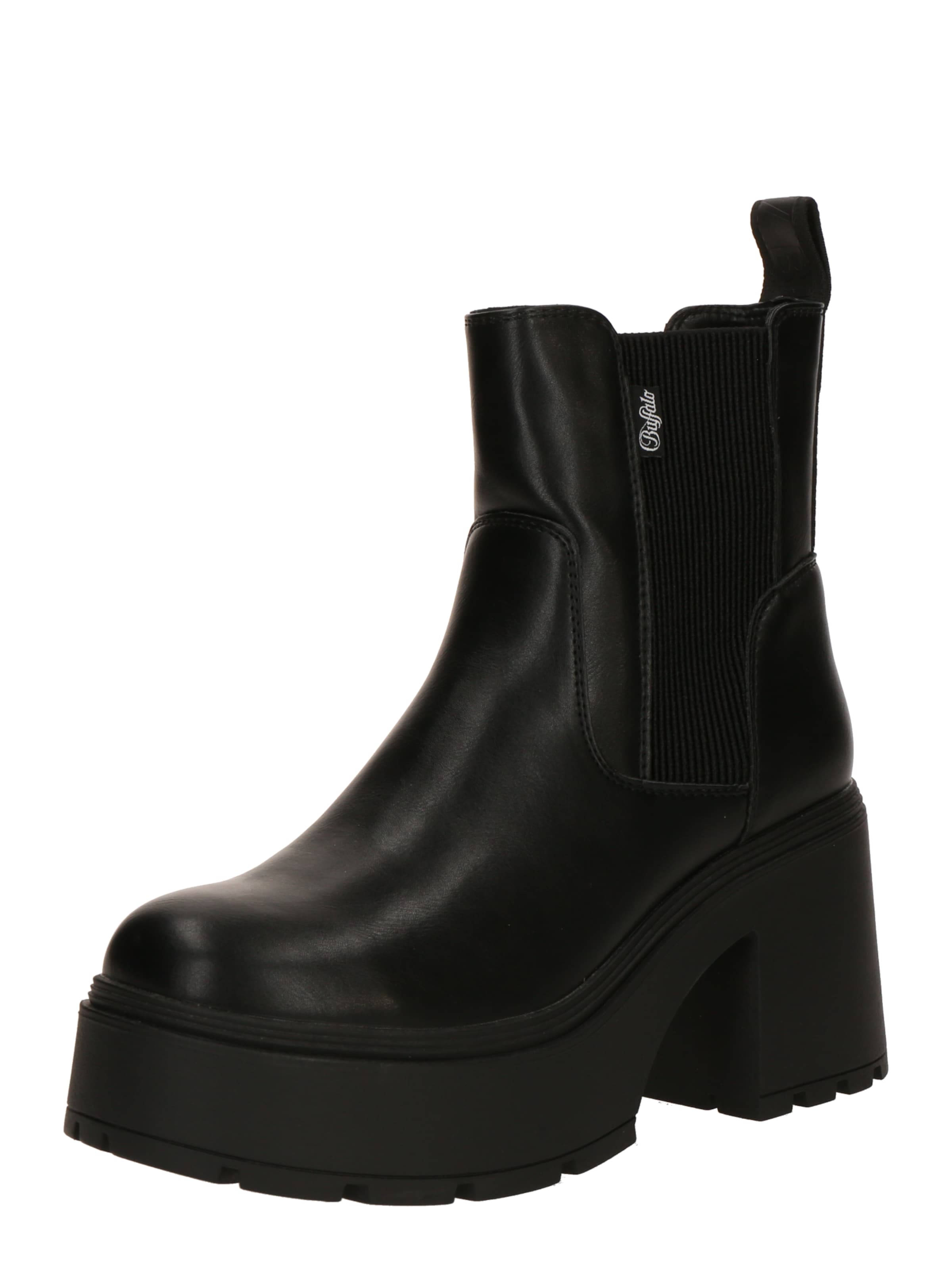 Ghete chelsea 'MILA' de la BUFFALO pe negru: față