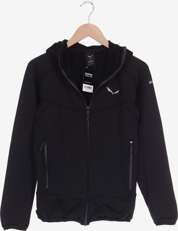 SALEWA Sweatshirt & Zip-Up Hoodie in 4XL in Black: front