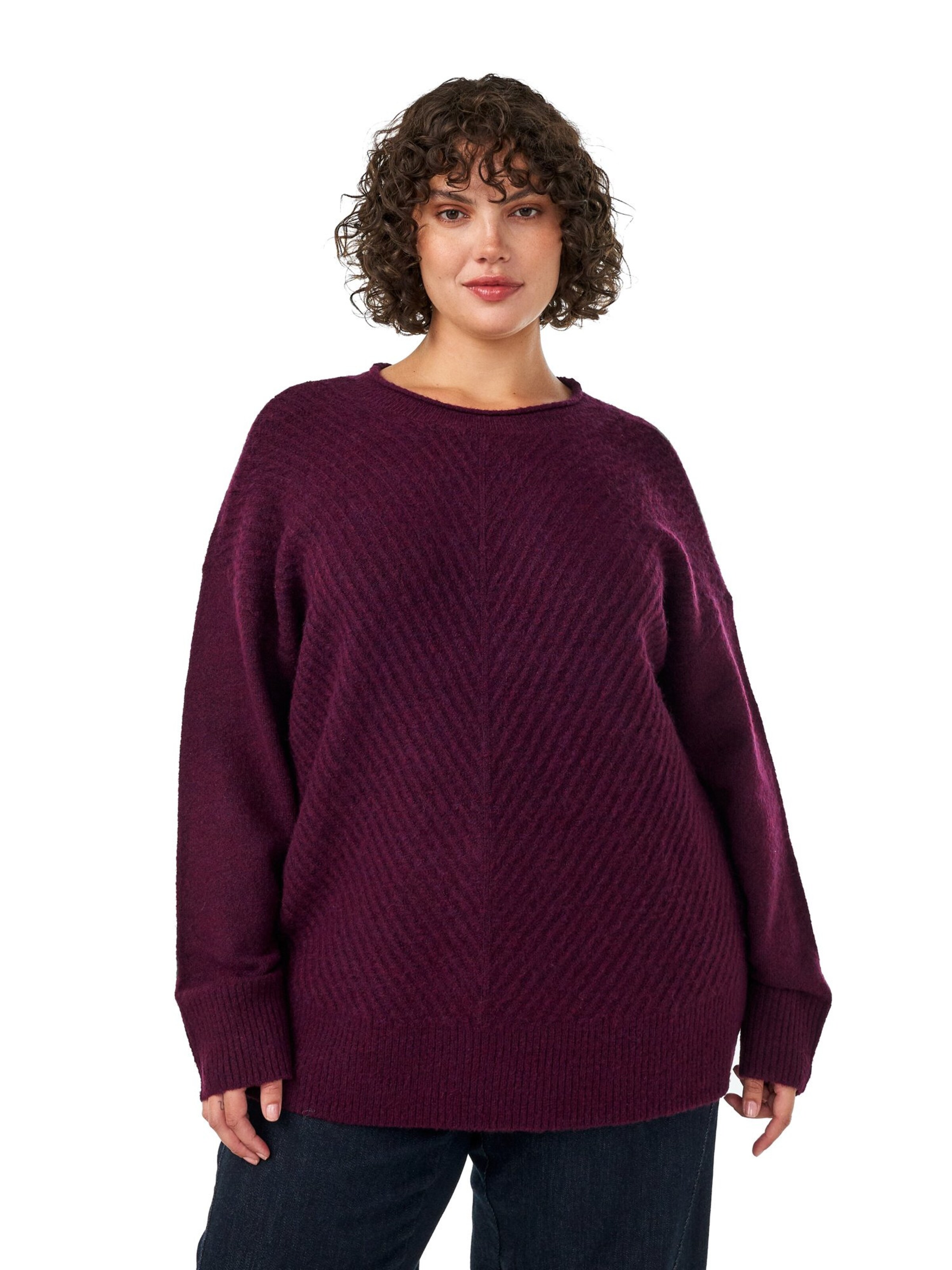 Zizzi Sweatshirt i rød