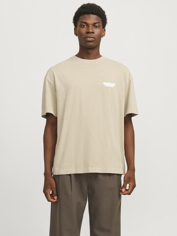 JACK & JONES Shirt in Beige: voorkant