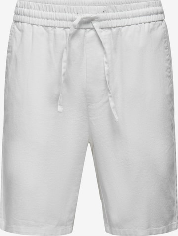 Only & Sons Regular Pants 'Linus' in White: front