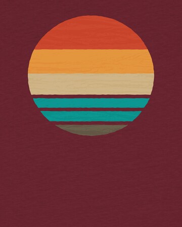 watabout.kids T-Shirt 'Retro Sunset Ocean' in Rot