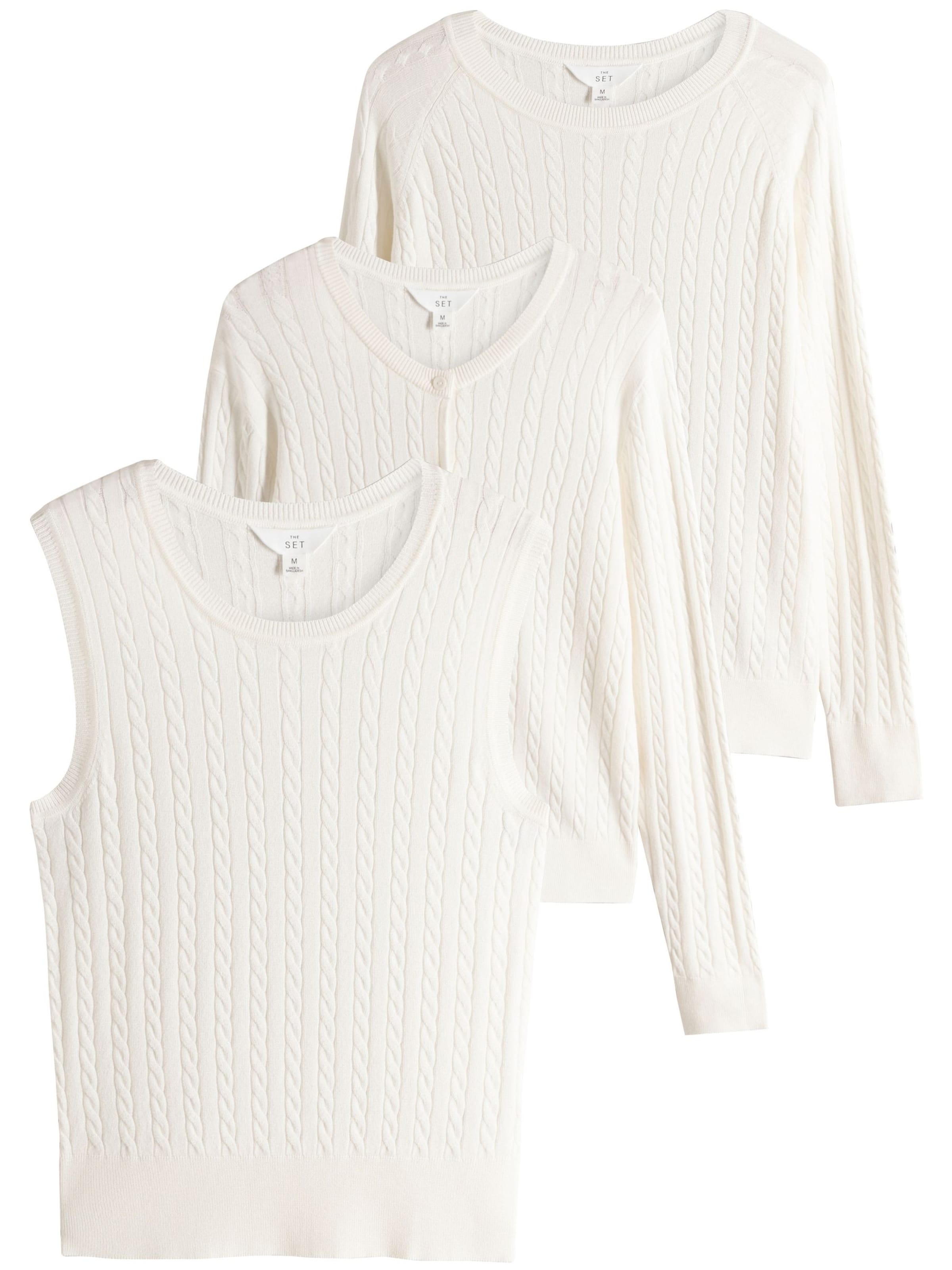 The Set Sweater in Beige: front