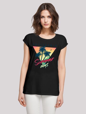 T-shirt 'California Palmen Retro' F4NT4STIC en noir : devant