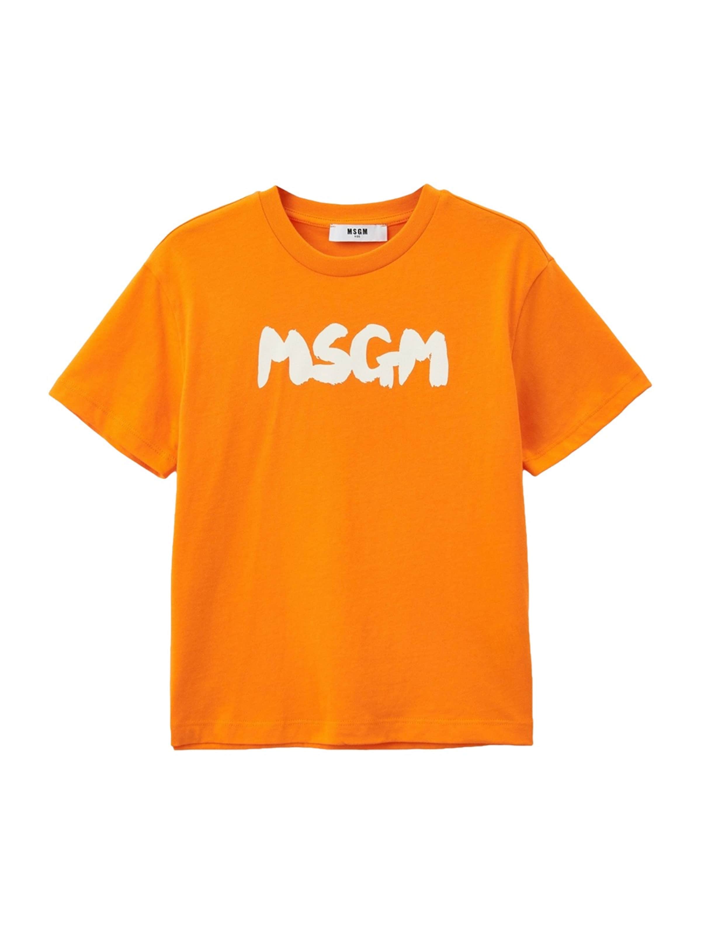 Maglietta di MSGM in arancione: frontale