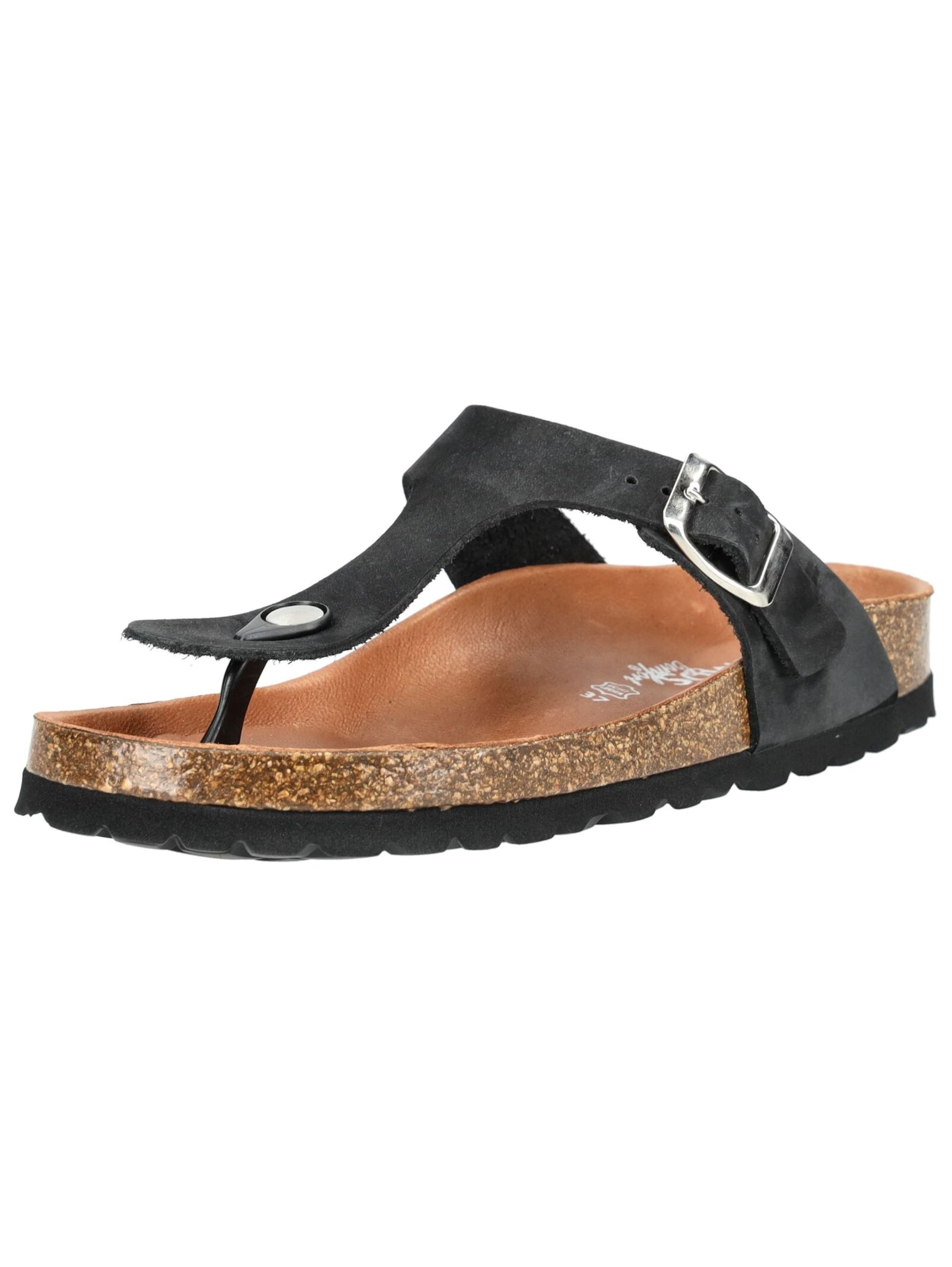 COSMOS COMFORT T-bar sandals in Black: front
