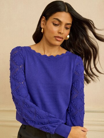 love & roses Sweater in Blue