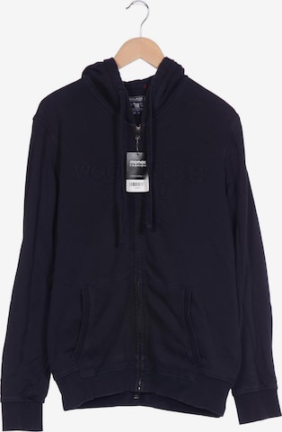 Woolrich Sweatshirt & Zip-Up Hoodie in XL in Blue: front