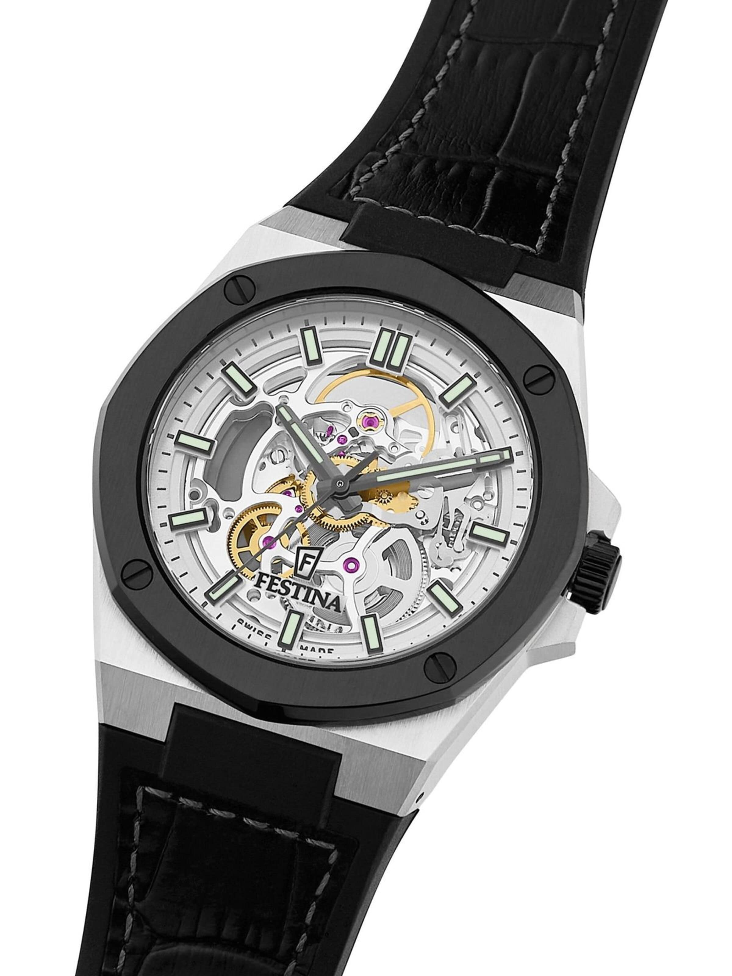 FESTINA Analoog horloge 'Automatic watch Automatic Swiss Made' in Zilver