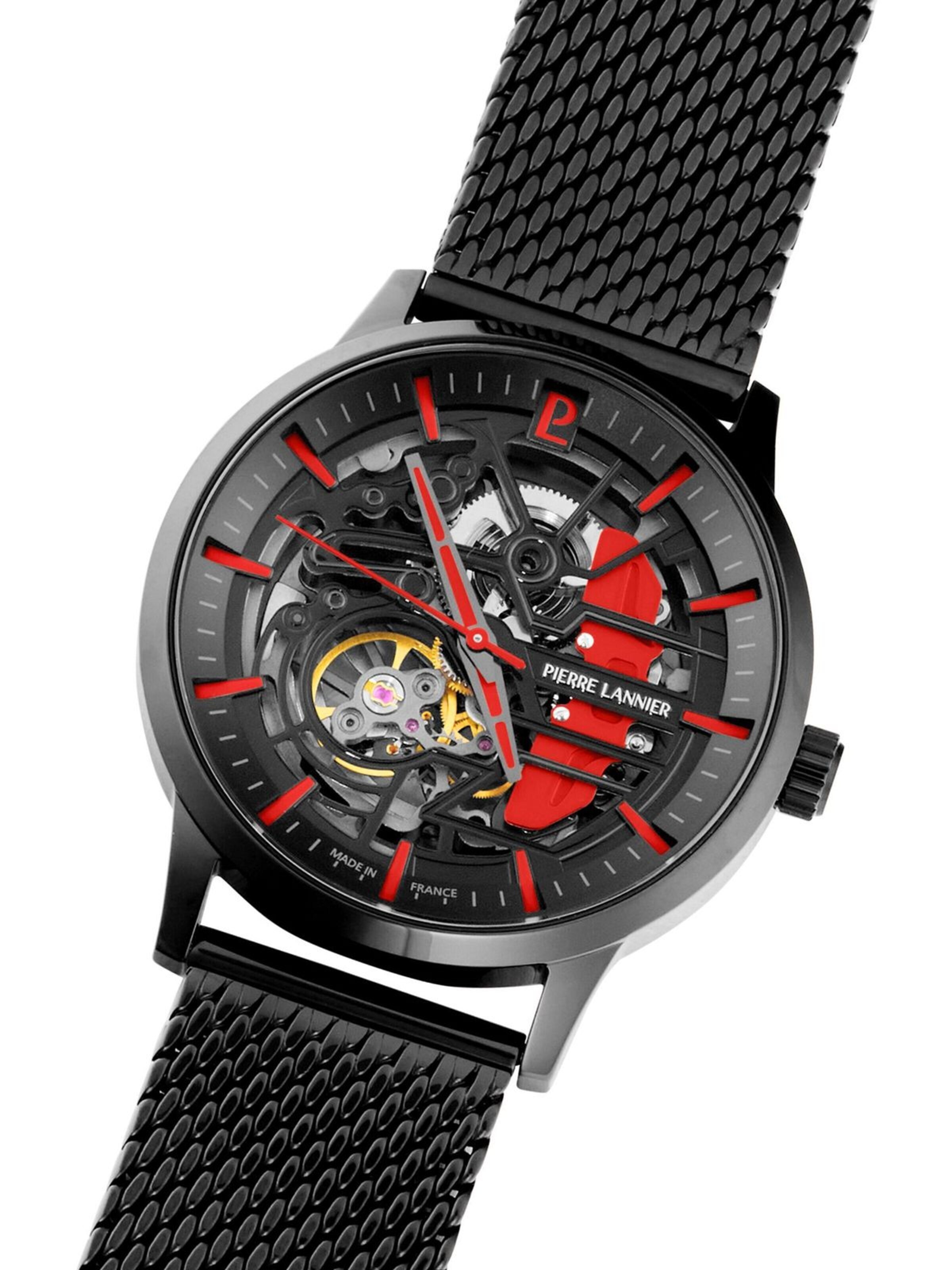 Pierre Lannier Analog watch 'Automatic watch Paddock' in Black