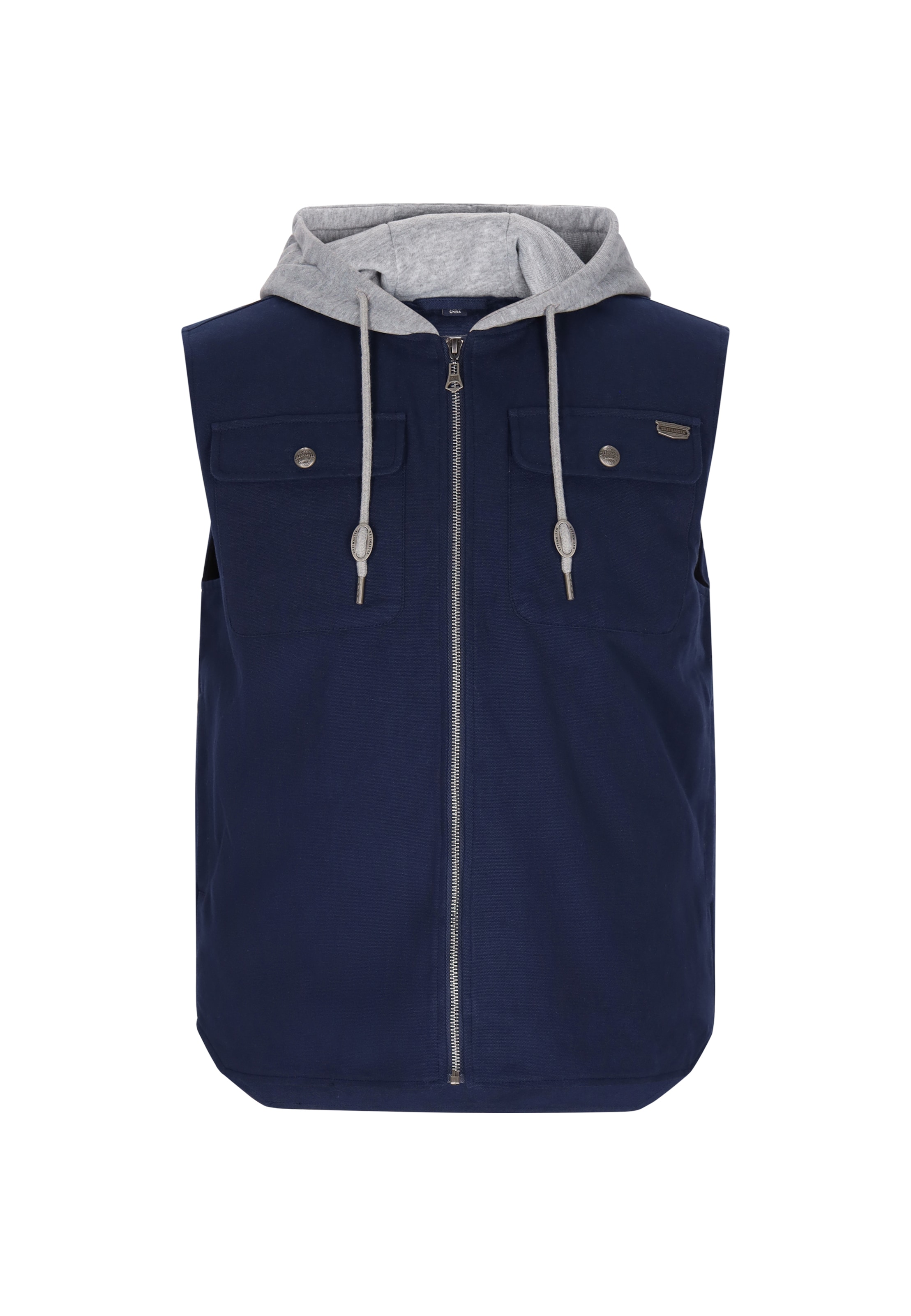 DreiMaster Vintage Weste in Blau: Vorderseite