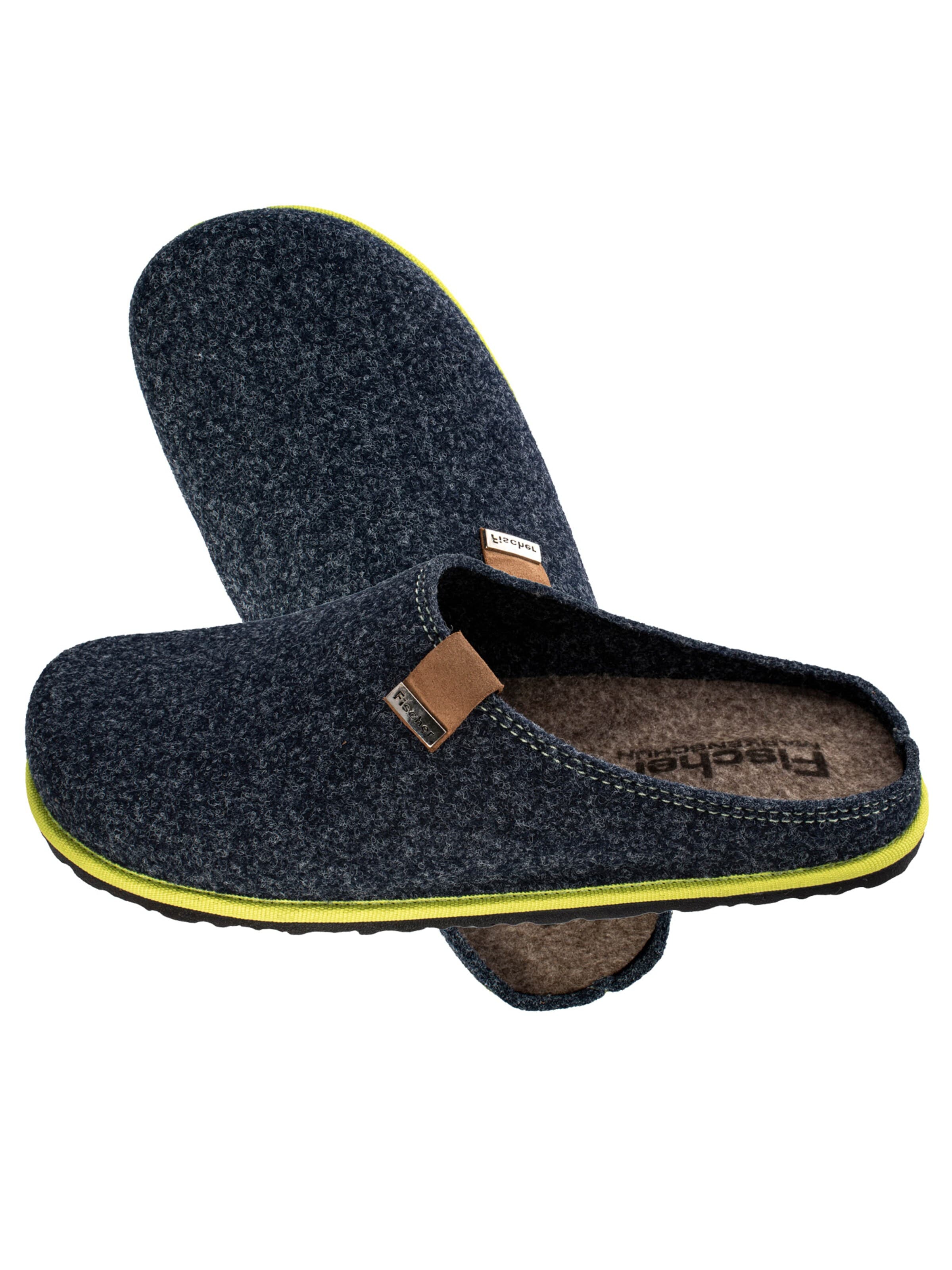 Fischer Markenschuh Slippers 'Helge' in Blue
