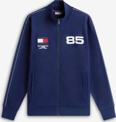 TOMMY HILFIGER Collegetakki 'Interlock Track' koossa S värissä laivastonsininen / punainen / valkoinen, Tuotenäkymä
