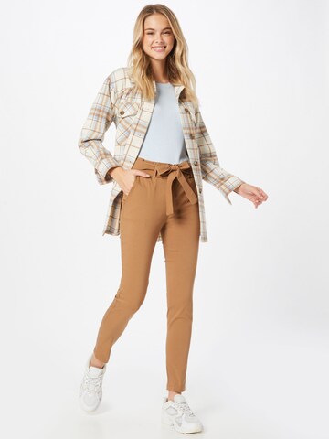 Hailys Slim fit Pleat-Front Pants 'Bengi' in Beige