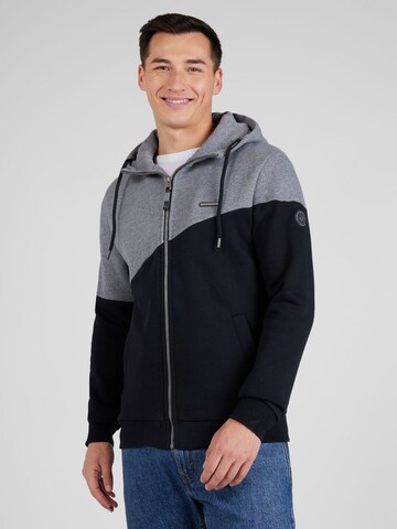 Ragwear - Sudadera con cremallera 'Winngs' en gris: frente