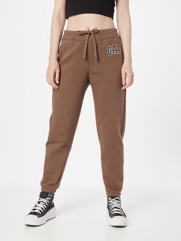 Effilé Pantalon GAP en marron : devant