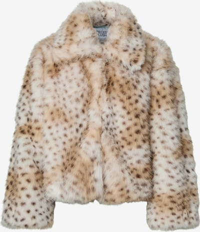 Demisezoninė striukė 'PCPLUSH' iš PIECES, spalva – smėlio spalva / ruda / balta, Prekių apžvalga